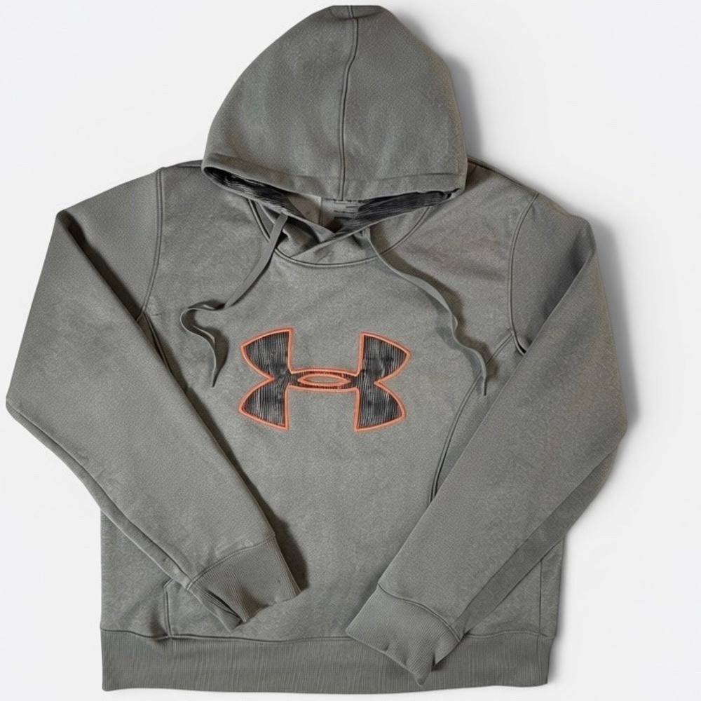 Under Armour Mens‎ XL ColdGear Hoodie STORM Semi Fitted Pullover Big Logo